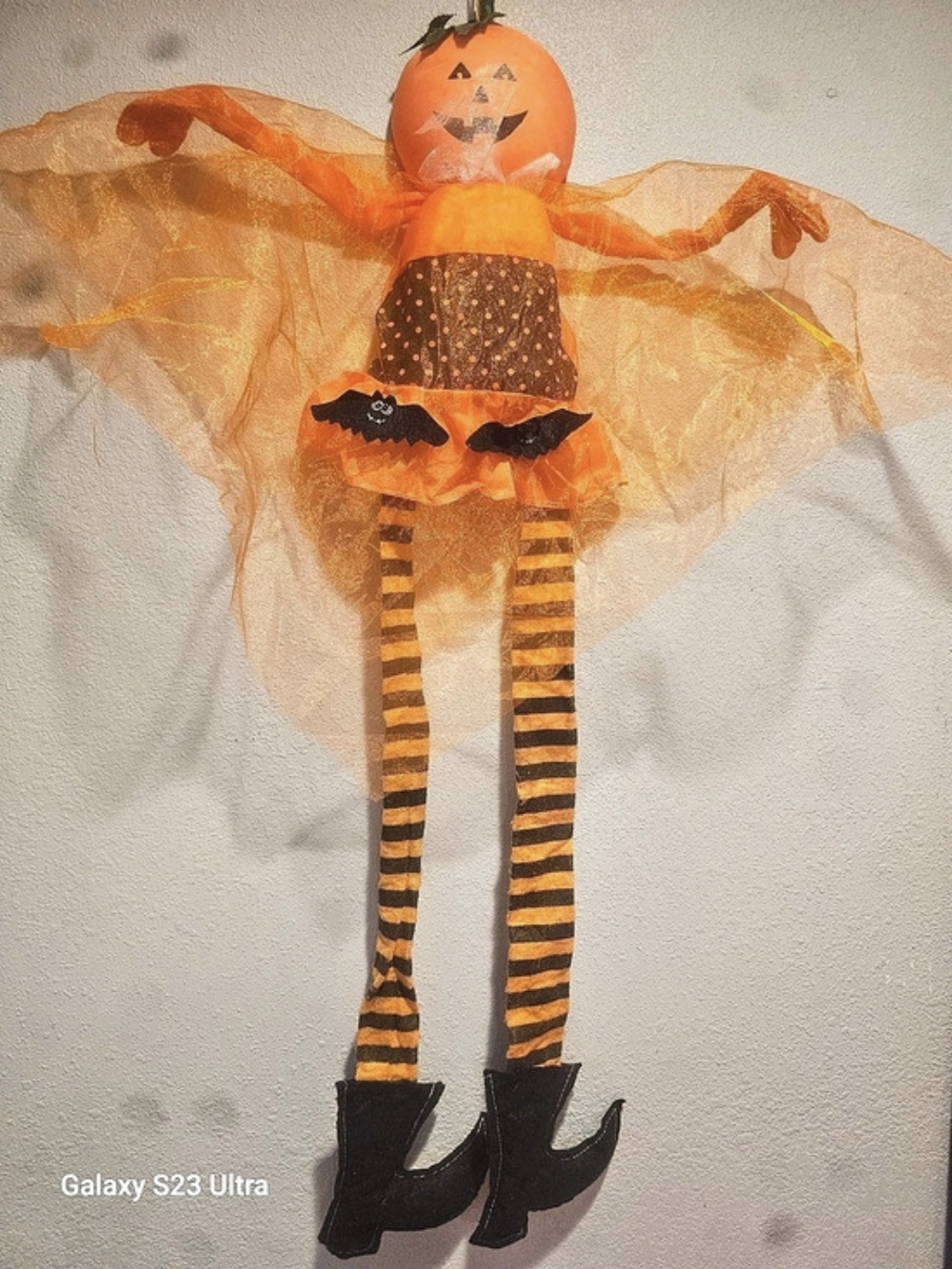 Halloween Pumpkin Doll, Hanging Decor.
36x10 Inches